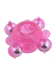 Эрекционное кольцо c бусинками - Toyfa Basic - в Подольске купить с доставкой