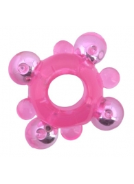 Эрекционное кольцо c бусинками - Toyfa Basic - в Подольске купить с доставкой