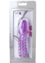 Фиолетовая насадка, удлиняющая половой член - 13,5 см. - Toyfa Basic - в Подольске купить с доставкой