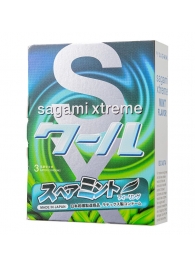 Презервативы Sagami Xtreme Mint с ароматом мяты - 3 шт. - Sagami - купить с доставкой в Подольске