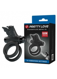 Черное эрекционное виброкольцо Passionate Ring IX - Baile - в Подольске купить с доставкой