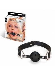 Черный кляп с отверстиями для дыхания - Lux Fetish - купить с доставкой в Подольске