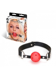 Кляп-шарик на ремне с возможностью дышать - Lux Fetish - купить с доставкой в Подольске