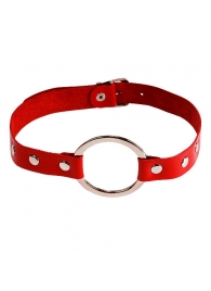 Кляп-кольцо на красных ремешках - Sitabella - купить с доставкой в Подольске