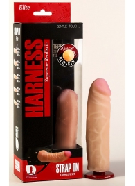 Страпон Харнесс: трусики с плугом и насадка из неоскин - 15,2 см. - LOVETOY (А-Полимер) - купить с доставкой в Подольске