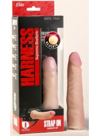 Женский страпон с реалистичной насадкой - 17 см. - LOVETOY (А-Полимер) - купить с доставкой в Подольске