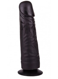 Чёрный фаллоимитатор на подошве-присоске - 17,5 см. - LOVETOY (А-Полимер)