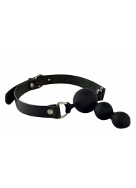 Силиконовый кляп-ёлочка на кожаных ремешках - Sitabella - купить с доставкой в Подольске