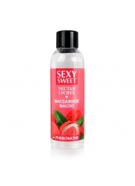 Массажное масло Sexy Sweet Nectar Lychee с феромонами и ароматом личи - 75 мл. - Биоритм - купить с доставкой в Подольске