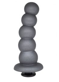 Серая насадка-ёлочка PLATINUM 5,5’’ - 15,5 см. - LOVETOY (А-Полимер) - купить с доставкой в Подольске