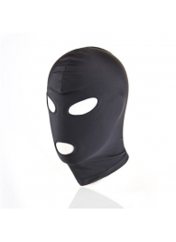 Черный текстильный шлем с прорезью для глаз и рта - Notabu - купить с доставкой в Подольске