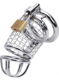 Серебристый сетчатый пояс верности с замочком - Notabu - купить с доставкой в Подольске