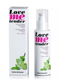 Съедобное согревающее массажное масло Love Me Tender Mojito с ароматом мохито - 100 мл. - Love to Love - купить с доставкой в Подольске