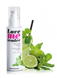 Съедобное согревающее массажное масло Love Me Tender Mojito с ароматом мохито - 100 мл. - Love to Love - купить с доставкой в Подольске