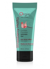 Съедобный интимный гель Orgie Lube Tube Cocktail Strawberry Mojito - 50 мл. - ORGIE - купить с доставкой в Подольске