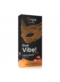 Съедобный гель Dual Vibe Sex On The Beach с эффектом вибрации и вкусом коктейля «секс на пляже» - 15 мл. - ORGIE - купить с доставкой в Подольске