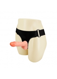 Поясной фаллос на черных трусиках - 15 см. - Baile - купить с доставкой в Подольске