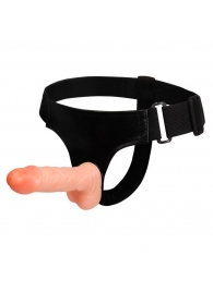 Поясной фаллос на черных трусиках - 15 см. - Baile - купить с доставкой в Подольске