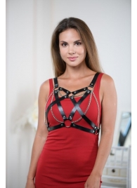 Портупея из натуральной кожи с цепочками - БДСМ Арсенал - купить с доставкой в Подольске