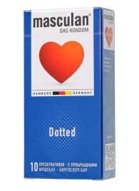 Презервативы с пупырышками Masculan Dotted - 10 шт. - Masculan - купить с доставкой в Подольске