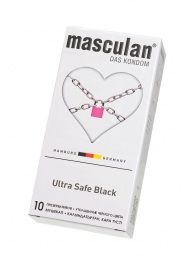 Ультрапрочные презервативы Masculan Ultra Safe Black - 10 шт. - Masculan - купить с доставкой в Подольске