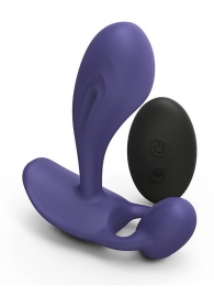 Темно-синий вибромассажер Witty P G Vibrator with Remote Control - Love to Love - в Подольске купить с доставкой