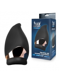 Черный вибромастурбатор Sex Expert - Sex Expert - в Подольске купить с доставкой