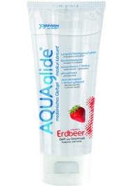 Гель-лубрикант на водной основе AQUAglide с ароматом клубники - 100 мл. - Joy Division - купить с доставкой в Подольске