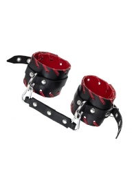 Черно-красные оковы из натуральной кожи - Pecado - купить с доставкой в Подольске