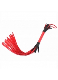 Красно-черная плетка из натуральной кожи - 51 см. - БДСМ Арсенал - купить с доставкой в Подольске