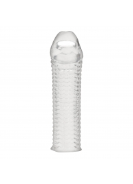 Текстурированная насадка на пенис Clear Textured Penis Enhancing Sleeve Extension - 16,5 см. - BlueLine - в Подольске купить с доставкой