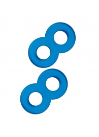 Комплект из 2 эрекционных колец-восьмерок 2-Pack Duo Cock And Ball Stamina Enhancement Ring - BlueLine - в Подольске купить с доставкой