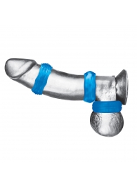 Комплект из трех голубых колец для эрекции 3-Pack Nuts   Bolts Stretch Cock Ring Set - BlueLine - в Подольске купить с доставкой