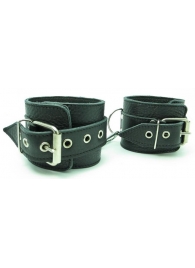 Кожаные наручники с пряжкой - БДСМ Арсенал - купить с доставкой в Подольске