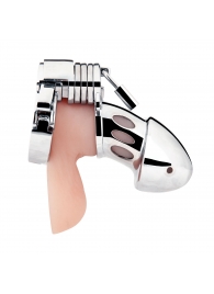 Клетка на пенис из металла Obedience Cock Cage - BlueLine - купить с доставкой в Подольске