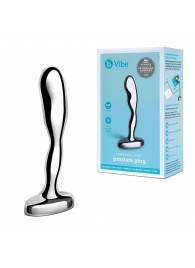 Стальной стимулятор простаты Stainless Steel Prostate Plug - 11,5 см. - b-Vibe - в Подольске купить с доставкой