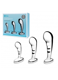 Набор из 3 стальных стимуляторов простаты Stainless Steel P-spot Training Set - b-Vibe - в Подольске купить с доставкой