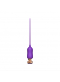 Фиолетовый тонкий стимулятор Nipple Vibrator - 23 см. - I-MOON - купить с доставкой в Подольске