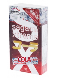 Ароматизированные презервативы Sagami Xtreme COLA - 10 шт. - Sagami - купить с доставкой в Подольске