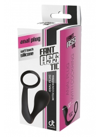 Черное эрекционное кольцо с анальной пробкой Anal Plug With Cockring - Dream Toys - в Подольске купить с доставкой