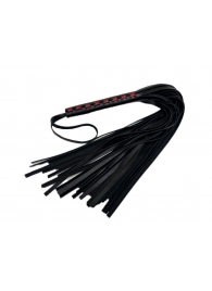 Кожаная плеть Sex Game с красным плетением на рукояти - 57 см. - БДСМ Арсенал - купить с доставкой в Подольске