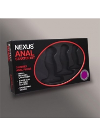 Набор из 3 массажеров простаты чёрного цвета NEXUS ANAL STARTER KIT - Nexus Range - в Подольске купить с доставкой