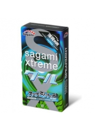 Презервативы Sagami Xtreme Mint с ароматом мяты - 10 шт. - Sagami - купить с доставкой в Подольске