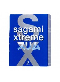 Розовые презервативы Sagami Xtreme FEEL FIT 3D - 3 шт. - Sagami - купить с доставкой в Подольске