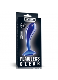 Синяя анальная втулка Flawless Clear Prostate Plug 6.0 - 15 см. - Lovetoy - в Подольске купить с доставкой