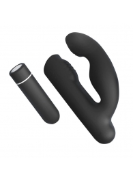 Черный вибромассажер Gladiator - 10,7 см. - S-HANDE - в Подольске купить с доставкой