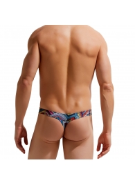 Мужские трусы-тонги с разноцветным геометрическим принтом - Gauvine купить с доставкой