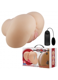 Телесный мастурбатор-полуторс Luna с вибрацией - Baile - в Подольске купить с доставкой