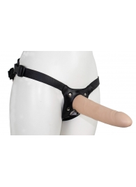 Пустотелый страпон MINI с бандажом - LOVETOY (А-Полимер) - купить с доставкой в Подольске