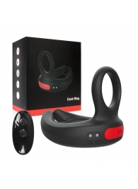 Черное эрекционное виброкольцо Cock Ring с пультом ДУ - I-MOON - в Подольске купить с доставкой